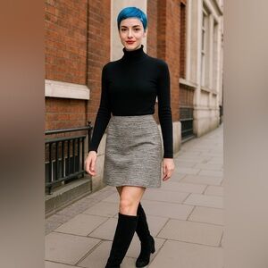 Talbots Tweed, Women’s M, Skirt, Elastic Waist, Above Knee Length Mini, A-line